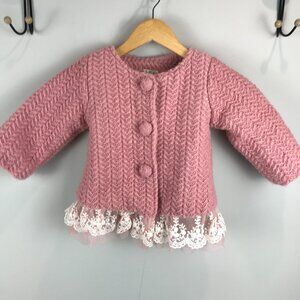 Toddler Girls dress coat, Sz 110, 2T, Pink